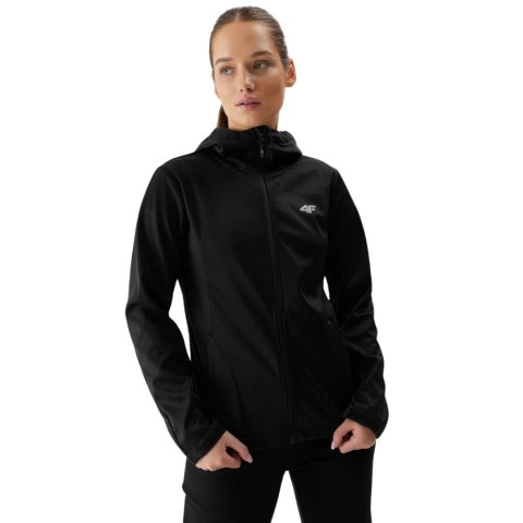 Kurtka damska softshell 4F F215 głęboka czerń 4FWSS24TSOFF215 20S M