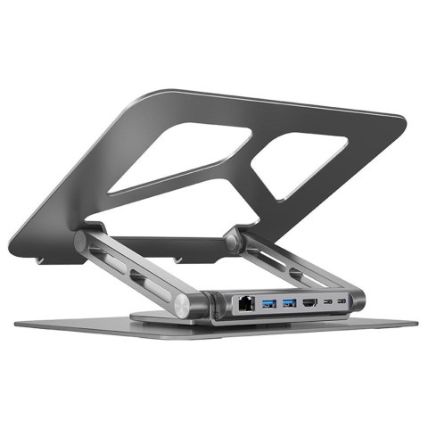 UNITEK PODSTAWKA POD LAPTOP +HUB USB-C HDMI 4K PD