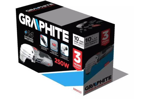 Urządzenie wielofunkcyjne 250W Graphite ilośc oscylacji 15000-21000 na minutę z walizką