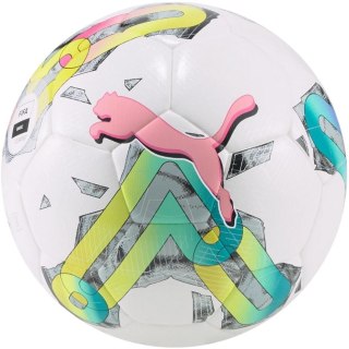 Piłka nożna Puma Orbita 4 HYB FIFA Basic biało-zielono-różowa 83781 01 4