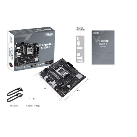 ASUS PRIME A620M-K AMD A620 Gniazdo AM5 micro ATX