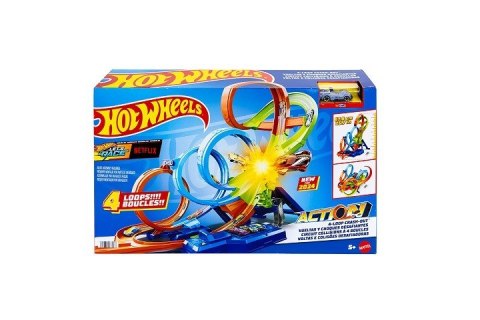 Hot Wheels HXR70 Poczwórna pętla kraks