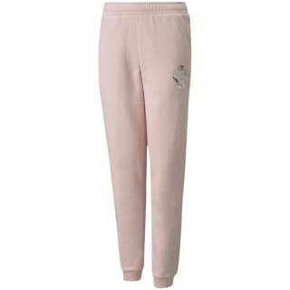 Spodnie dla dzieci Puma Alpha Sweatpants FL różowe 589235 36 140cm