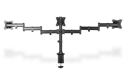 Stojak biurkowy potrójny (zacisk) 3xLCD max. 27"max. 8kg uchylno-obrotowy 360° (PIVOT)