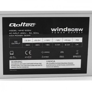 QOLTEC ZASILACZ ATX WIND 505W BULK