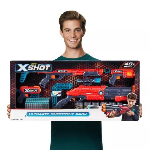 Zestaw miotaczy strzałek ZURU X-SHOT ULTIMATE SHOOTOUT PACK pakiet wyrzutni 48 strzałek (36251)