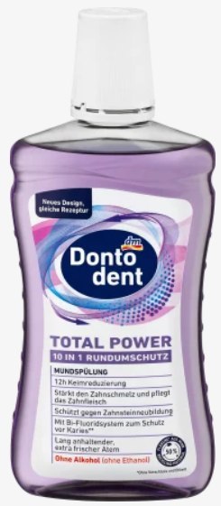 Dontodent Total Power Płyn do Płukania Jamy Ustnej 500 ml