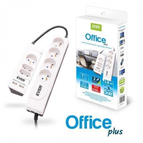 Ever OFFICE PLUS Biały 7 x gniazdo sieciowe 250 V