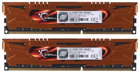 G.SKILL ARES DDR3 2X8GB 1600MHZ CL10 XMP LOW PROFILE F3-1600C10D-16GAO