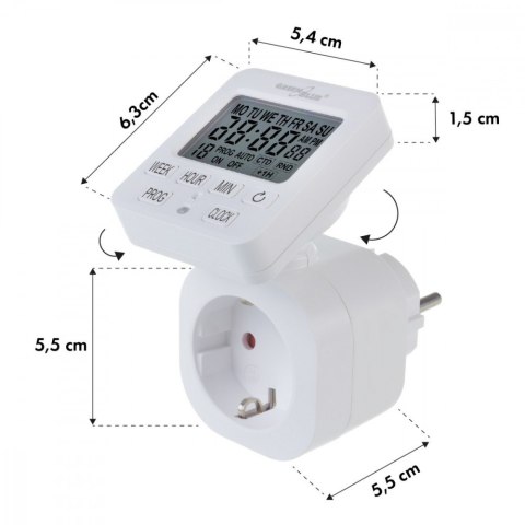 Timer cyfrowy GB605 E 16A IP20