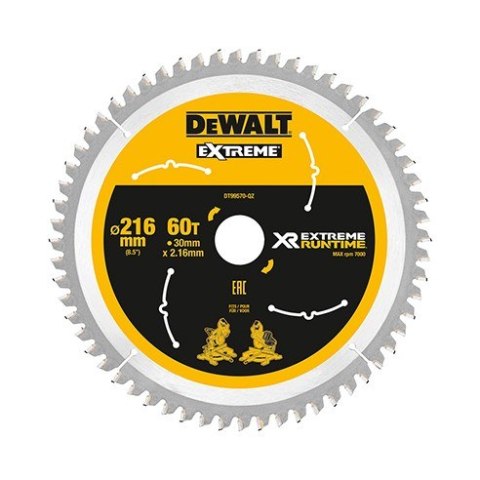 DeWALT DT99570-QZ ostrze do piły tarczowej 21,6 cm 1 szt.