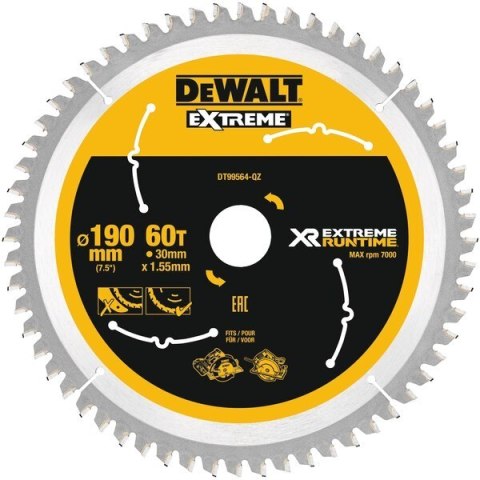 DeWALT DT99564-QZ ostrze do piły tarczowej 19 cm 1 szt.