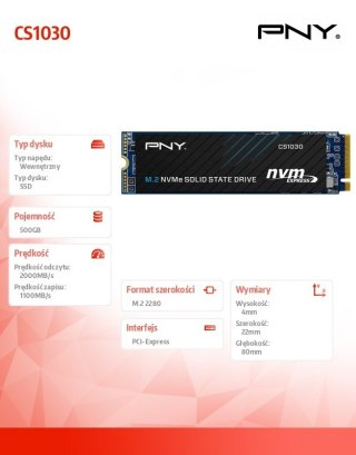 Dysk SSD 500GB M.2 2280 BULK M280CS1030-500-SI