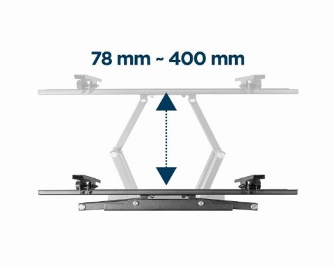 Gembird WM-70ST-01 uchwyt do telewizorów 177,8 cm (70") Czarny