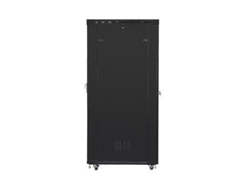 Szafa instalacyjna rack stojąca 19 42U 800x1200 czarna, drzwi szklane LCD (Flat pack)