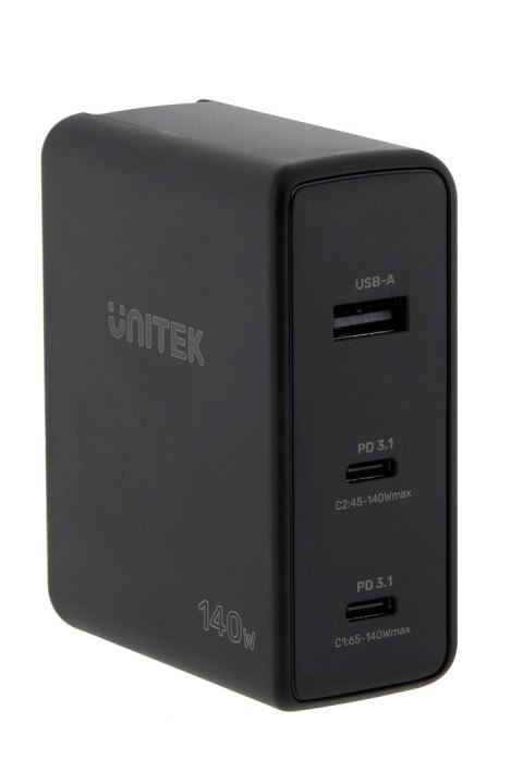 UNITEK ŁADOWARKA GAN 2X USB-C, USB-A, 140W