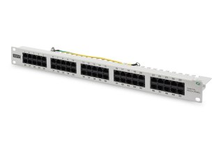 Digitus Panel krosowy (patch panel) ISDN 19" 50x RJ45 (8P4C), LSA poziom, kat.3, nieekranowany, 1U, szary