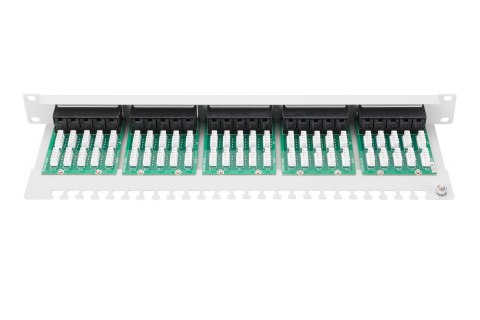 Digitus Panel krosowy (patch panel) ISDN 19" 50x RJ45 (8P4C), LSA poziom, kat.3, nieekranowany, 1U, szary