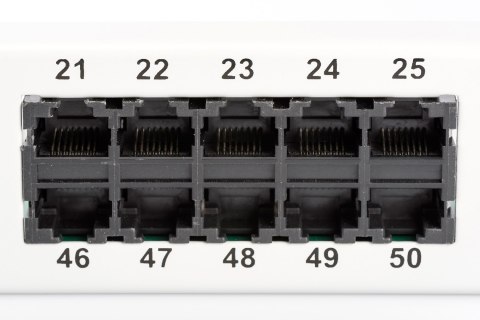 Digitus Panel krosowy (patch panel) ISDN 19" 50x RJ45 (8P4C), LSA poziom, kat.3, nieekranowany, 1U, szary