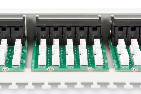 Digitus Panel krosowy (patch panel) ISDN 19" 50x RJ45 (8P4C), LSA poziom, kat.3, nieekranowany, 1U, szary