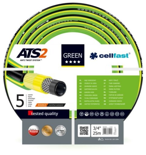 Wąż ogrodowy Cellfast 15-120 GREEN ATS2™ 3/4" 25m