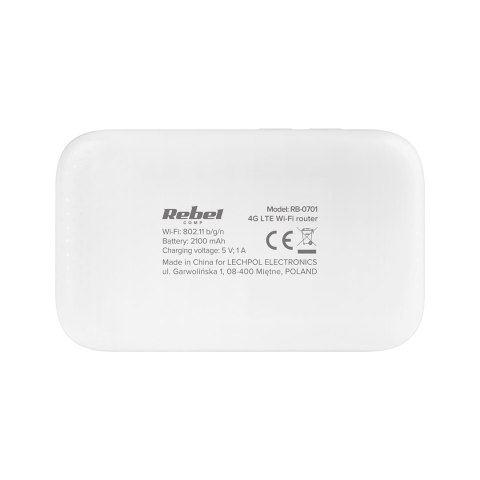 Rebel RB-0701 router/modem bezprzewodowy (2,4 GHz) MIFI 3G 4G biały