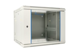 Extralink Szafa rack 9U 600x600 AZH Szara montowana na ścianie, dwusekcyjna