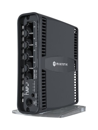 Mikrotik hAP ax2 router bezprzewodowy Gigabit Ethernet Dual-band (2.4 GHz/5 GHz) Czarny