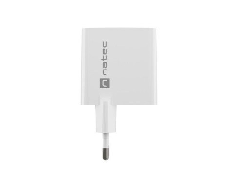 NATEC ŁADOWARKA RIBERA GAN 1x USB-A + 1x USB-C 65W BIAŁA