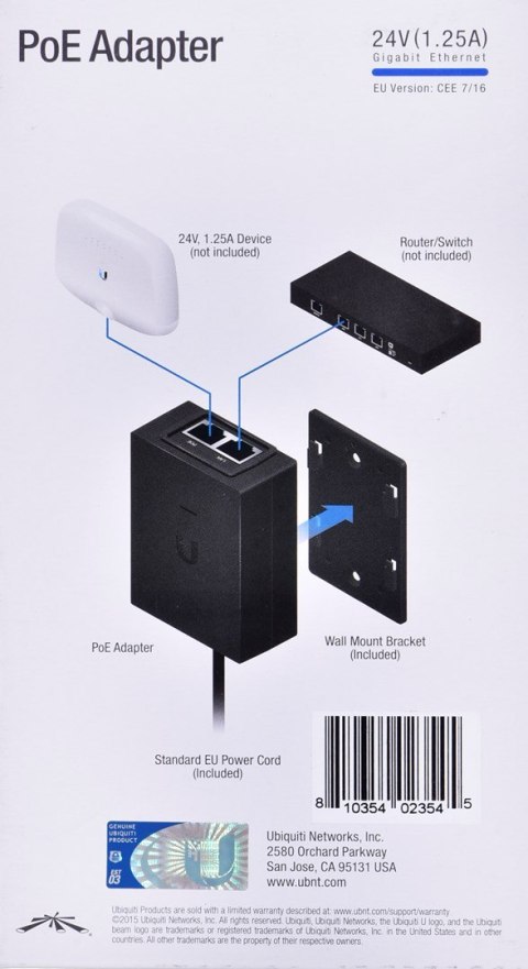 Ubiquiti Networks POE-24-30W adapter PoE Gigabit Ethernet 24 V