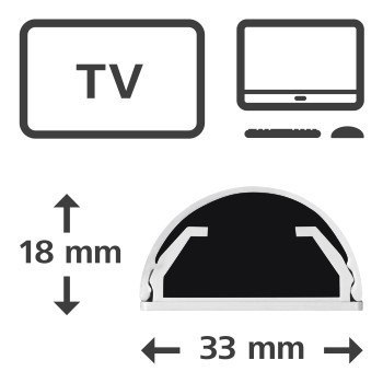 Maskownica do kabli aluminiowa 110cm Biała