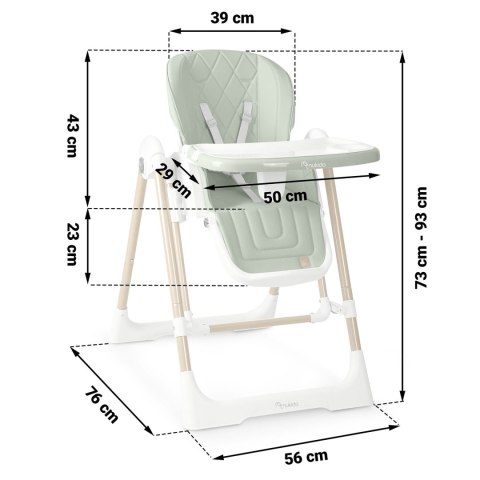 Krzesełko do karmienia Nukido Elite zielone