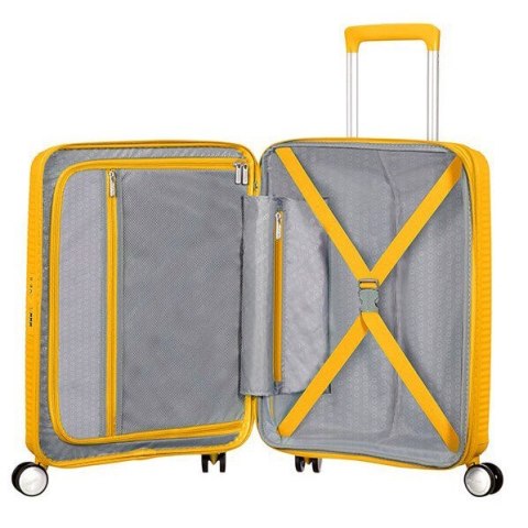 Kabinowa walizka American Tourister Soundbox EXP - golden yellow