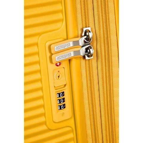 Kabinowa walizka American Tourister Soundbox EXP - golden yellow