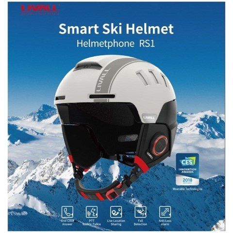 Kask narciarski Bluetooth 57-61cm Intercom/SOS biał