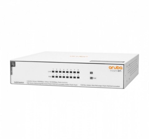 Przełącznik HEWLETT PACKARD ENTERPRISE Przełącznik Switch ARUBA Instant On 1430 8x1GbE PoE R8R46A R8R46A (8x 10/100/1000 PoE+ )