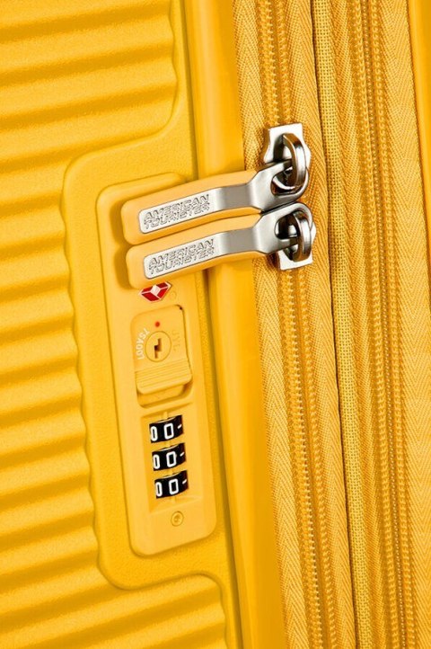 Walizka duża American Tourister Soundbox - golden yellow