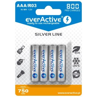 Baterie EVERACTIVE NiMH AAA 750mAh 4 szt. EVHRL03-800