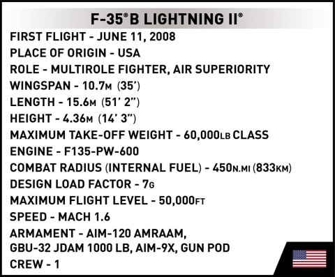 Klocki Armed Forces F-35B Lightning II 594 klocków