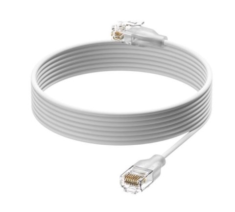 Kabel sieciowy UACC-Cable-Patch-EL-0.3M-W półprzezroczysty, biały 0,3m, Cat6