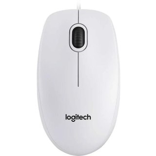 Mysz przewodowa LOGITECH B100 USB biała 910-003360