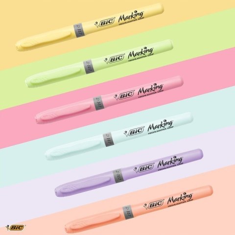 Zakreślacz HIGHLIGHTER GRIP 6x pastel, 6x neon 992562 BIC