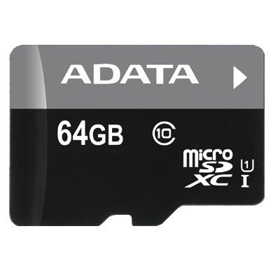 Karta pamięci ADATA Premier AUSDX64GUICL10-RA1 (64GB; Class 10, Class U1; Adapter)