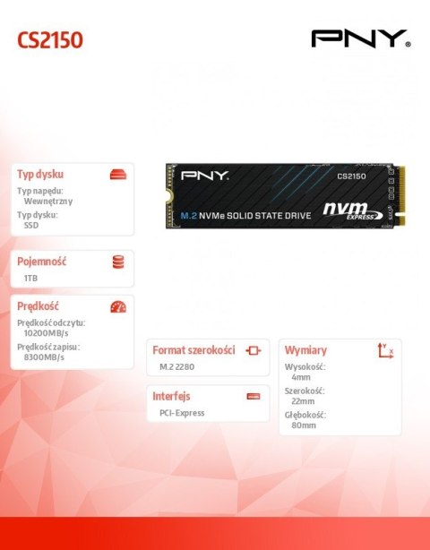 Dysk SSD 1TB M.2 2280 CS2150 M280CS2150-1TB-TB