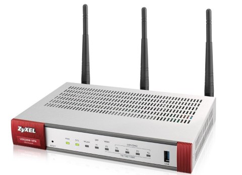 Firewall Zyxel USG 20W-VPN 1xWAN 4xLAN 1xWAN/LAN WiFi 5 SPI firewall: 350 Mbps Max. IPsec VPN: 10