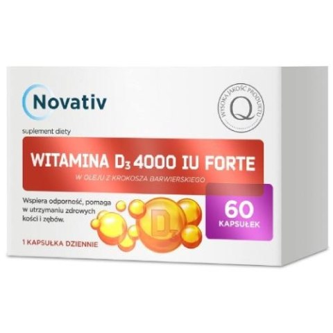 Novativ Witamina D3 Forte 4000 IU Forte 60 kaps.