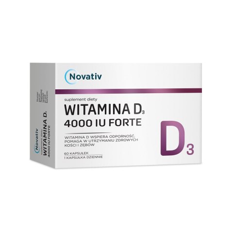 Novativ Witamina D3 Forte 4000 IU Forte 60 kaps.