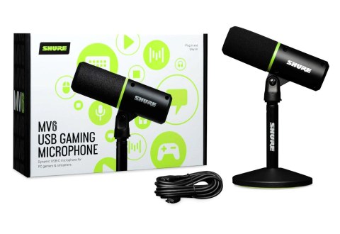 Shure MV6 - Kardioidalny mikrofon dynamiczny USB-C dla graczy i streamerów