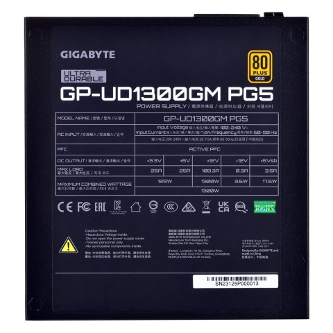 Zasilacz Gigabyte UD1300GM PG5 1300W 80+ Gold