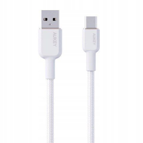 CB-NAC1 White nylonowy kabel USB C - USB A | 1m | 3A | 60W PD | 20V